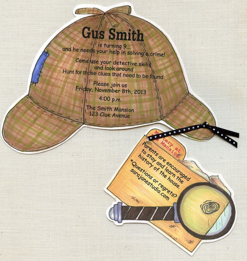 Escape Room Party: Sherlock Holmes Mystery-style invitations by Artfully Invited